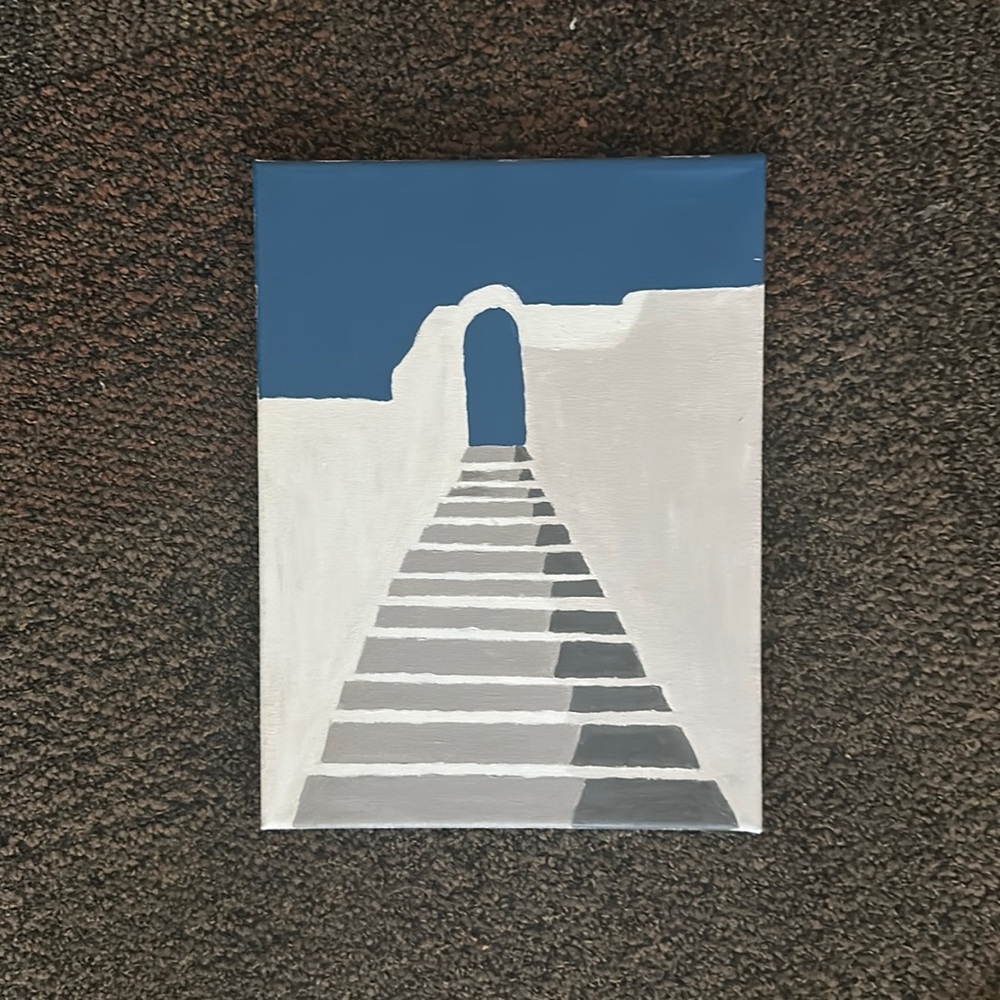 Painted this picture of Greece